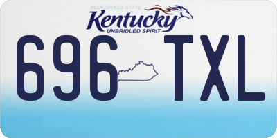 KY license plate 696TXL