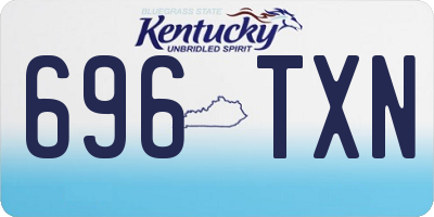 KY license plate 696TXN