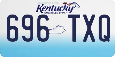KY license plate 696TXQ