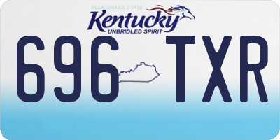 KY license plate 696TXR