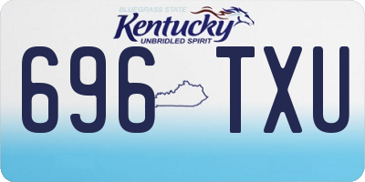 KY license plate 696TXU