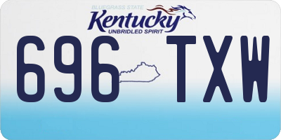 KY license plate 696TXW