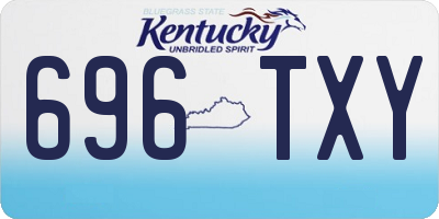 KY license plate 696TXY