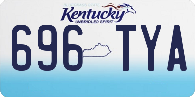 KY license plate 696TYA
