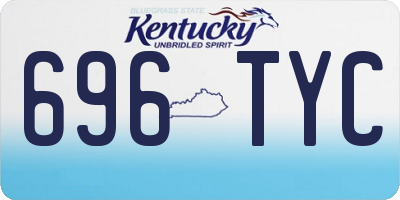KY license plate 696TYC