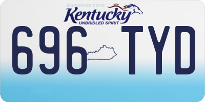 KY license plate 696TYD