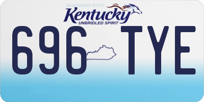 KY license plate 696TYE