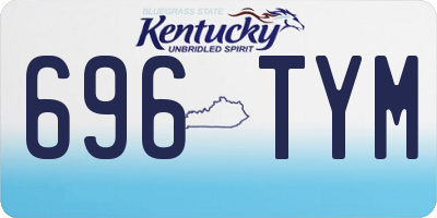 KY license plate 696TYM