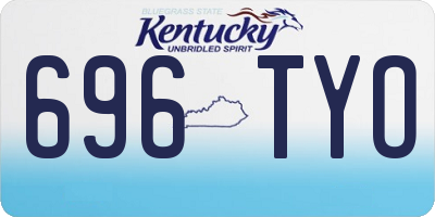 KY license plate 696TYO