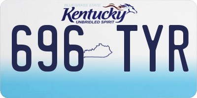 KY license plate 696TYR