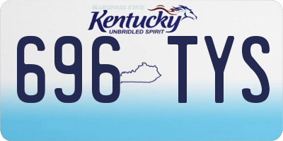 KY license plate 696TYS