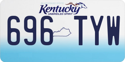 KY license plate 696TYW
