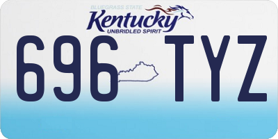 KY license plate 696TYZ