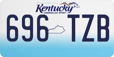 KY license plate 696TZB
