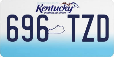 KY license plate 696TZD