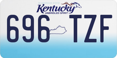 KY license plate 696TZF