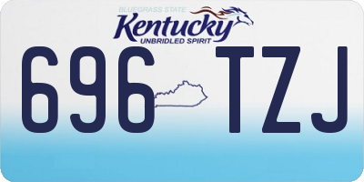 KY license plate 696TZJ