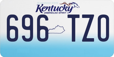 KY license plate 696TZO