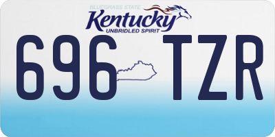 KY license plate 696TZR