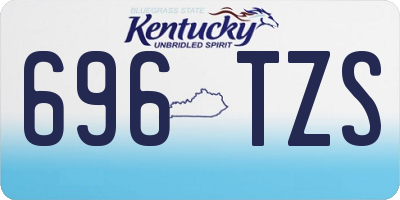 KY license plate 696TZS