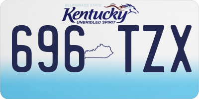 KY license plate 696TZX