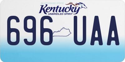 KY license plate 696UAA