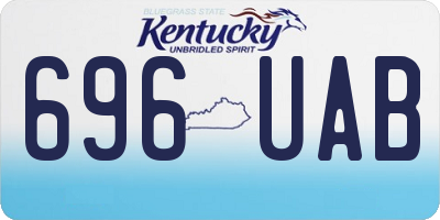 KY license plate 696UAB