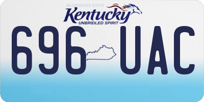 KY license plate 696UAC