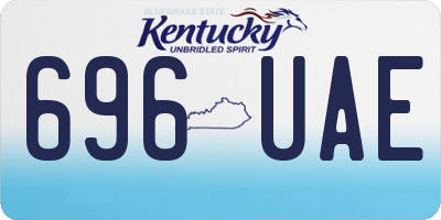 KY license plate 696UAE