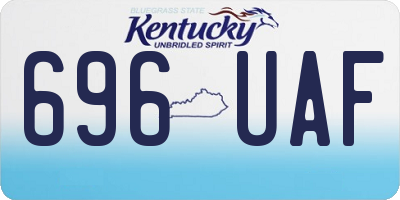 KY license plate 696UAF