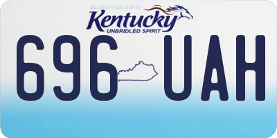 KY license plate 696UAH