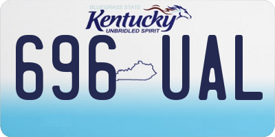 KY license plate 696UAL