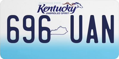 KY license plate 696UAN