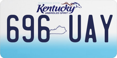 KY license plate 696UAY