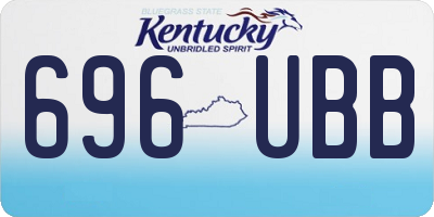 KY license plate 696UBB