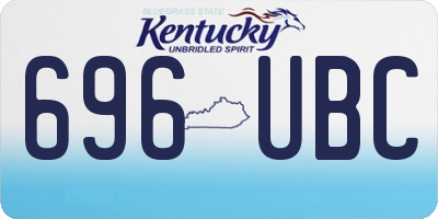 KY license plate 696UBC