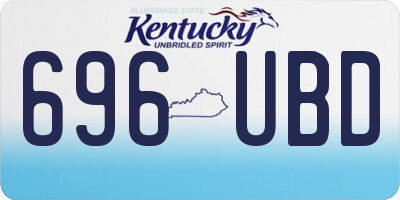 KY license plate 696UBD