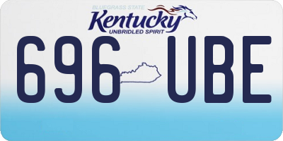 KY license plate 696UBE