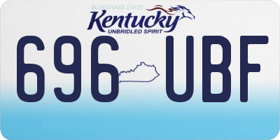 KY license plate 696UBF