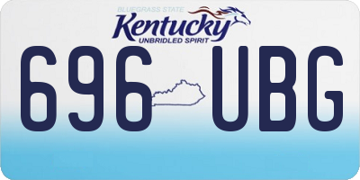 KY license plate 696UBG