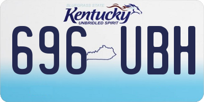 KY license plate 696UBH