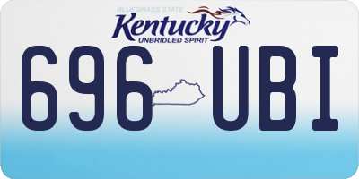 KY license plate 696UBI
