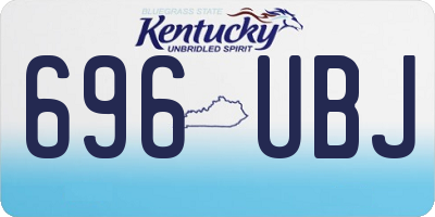 KY license plate 696UBJ