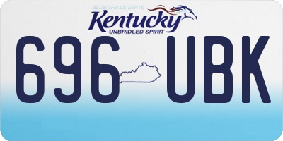 KY license plate 696UBK