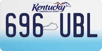 KY license plate 696UBL