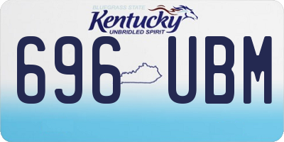 KY license plate 696UBM