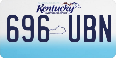 KY license plate 696UBN
