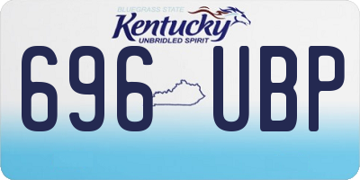 KY license plate 696UBP