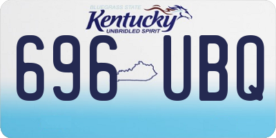 KY license plate 696UBQ