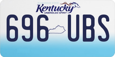 KY license plate 696UBS